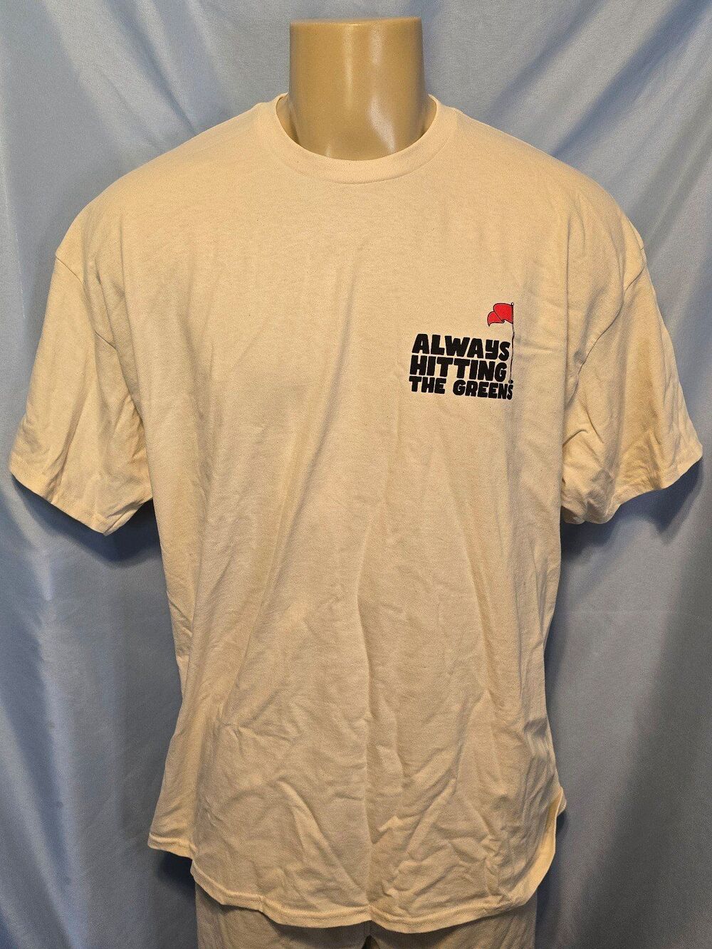 The High & Mighty "Always Hitting The Greens Beige T-shirt NWOT